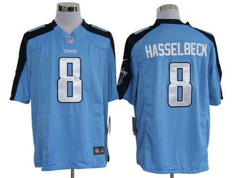 NFL Light blue Nike Game jerseys Tennessee Titans 8 Hasselbeck
